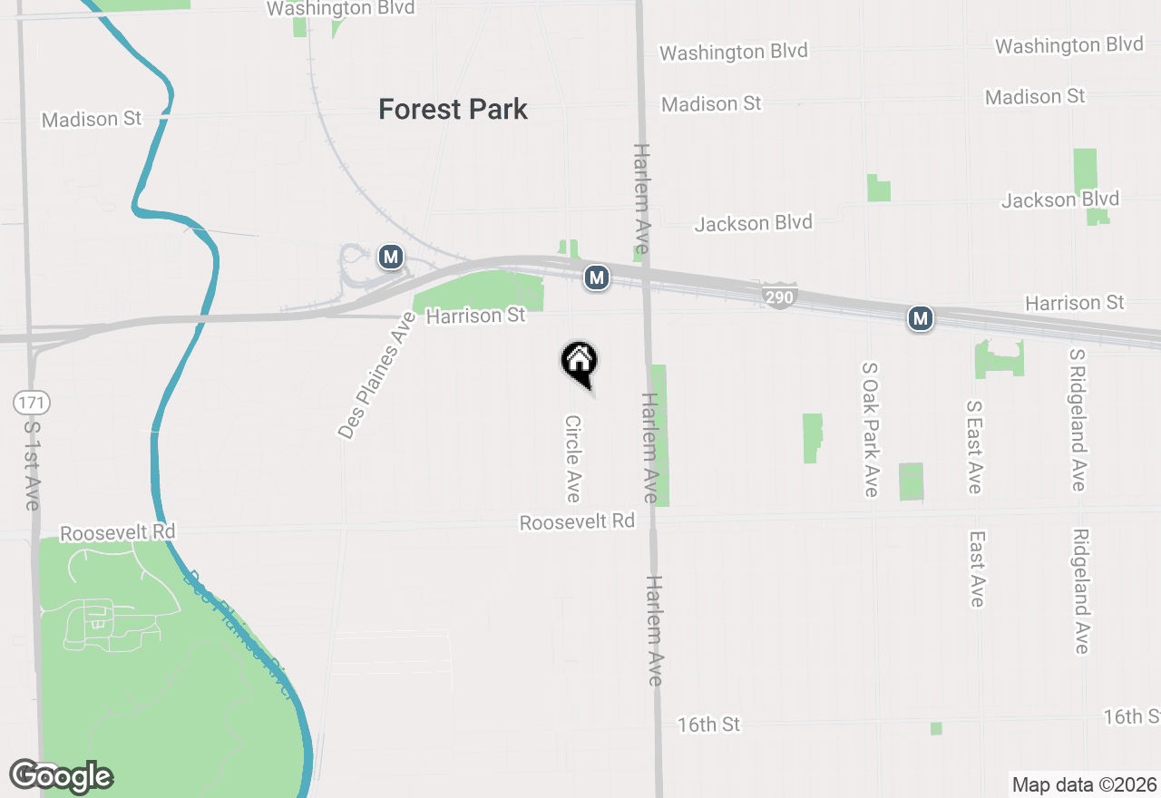 Map of 932 Circle Avenue, Forest Park, IL 60130