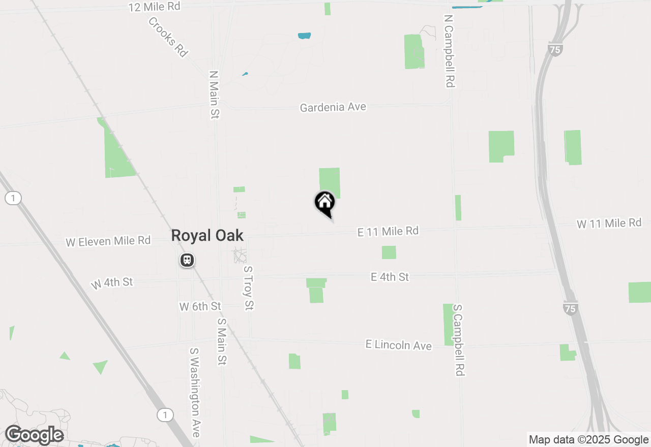 Map of 118 Potter Avenue, Royal Oak, MI 48067