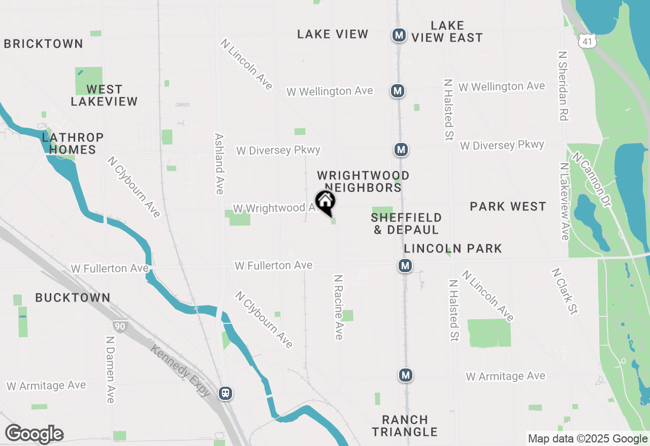 Map of 1222 W Lill Avenue, Chicago, IL 60614