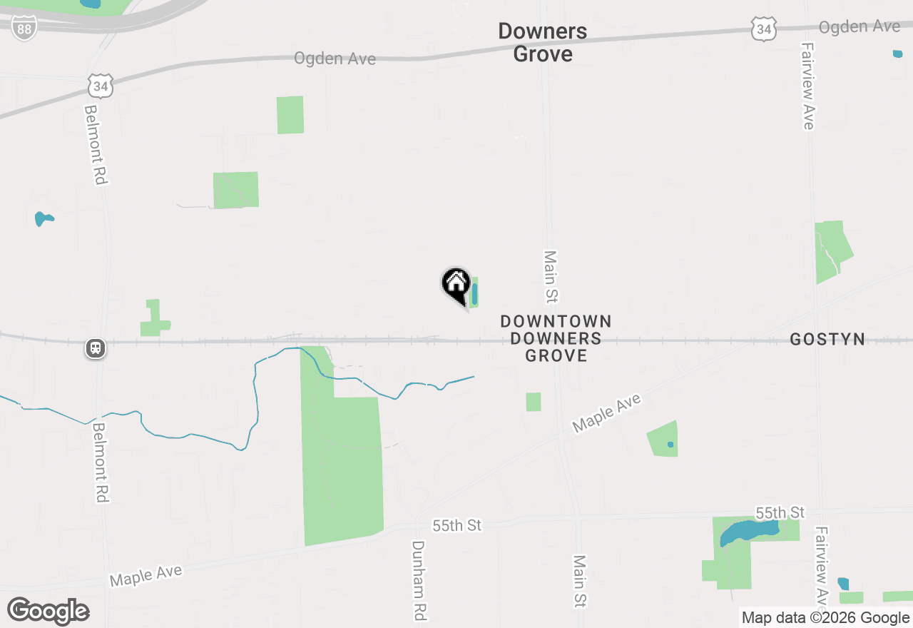 Map of 4945 Middaugh Avenue, Downers Grove, IL 60515