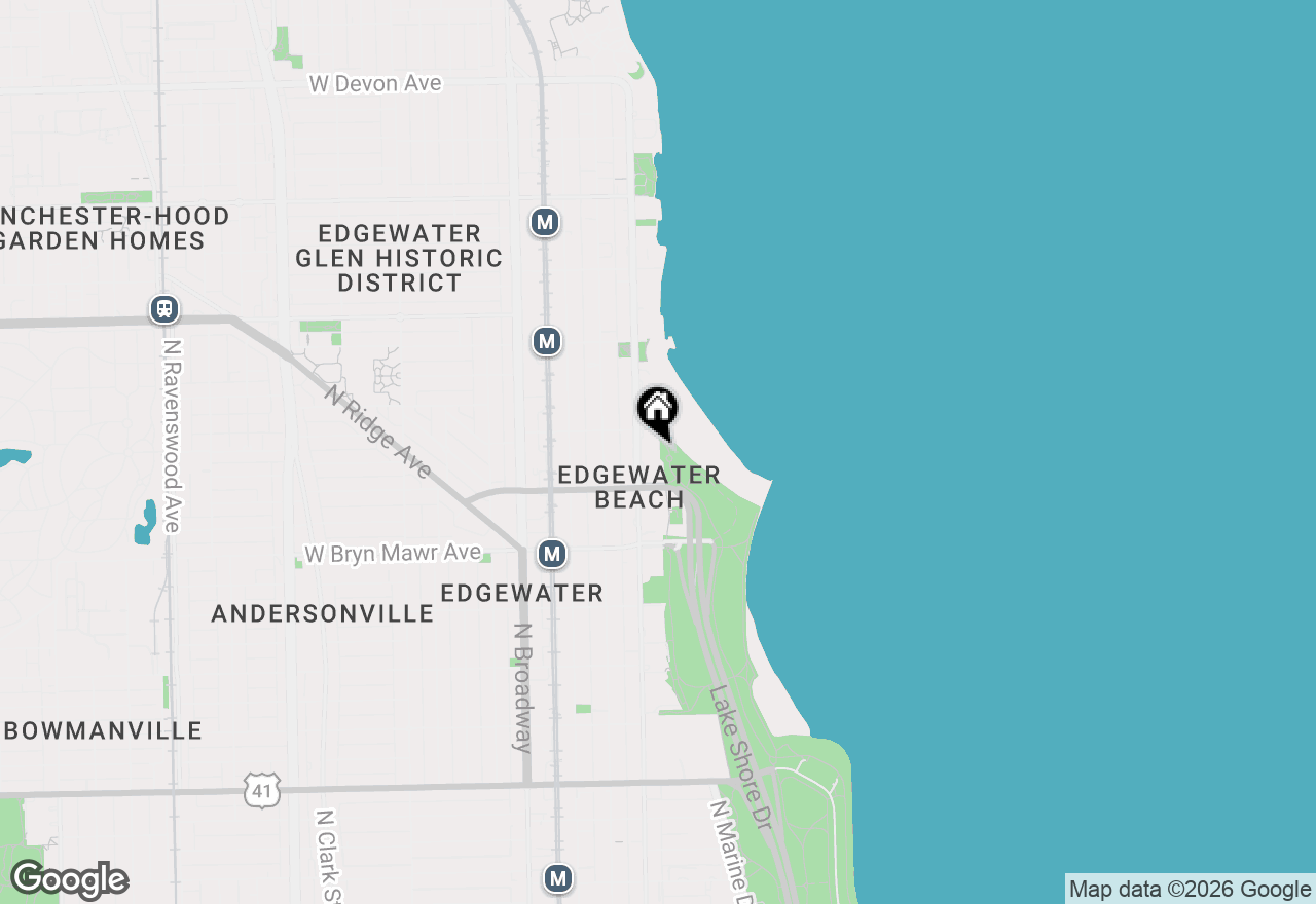 Map of 5733 N Sheridan Road #18A, Chicago, IL 60660