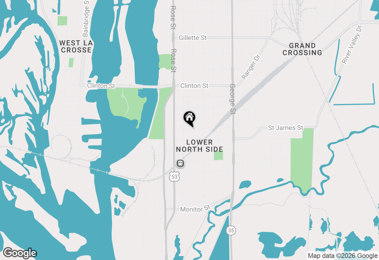 Map of 716 St James St, La Crosse, WI 54603