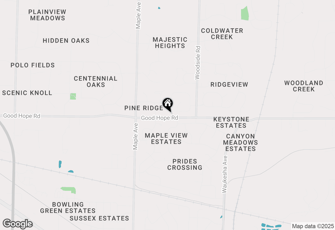 Map of N72W23733 Butler Ct, Sussex, WI 53089