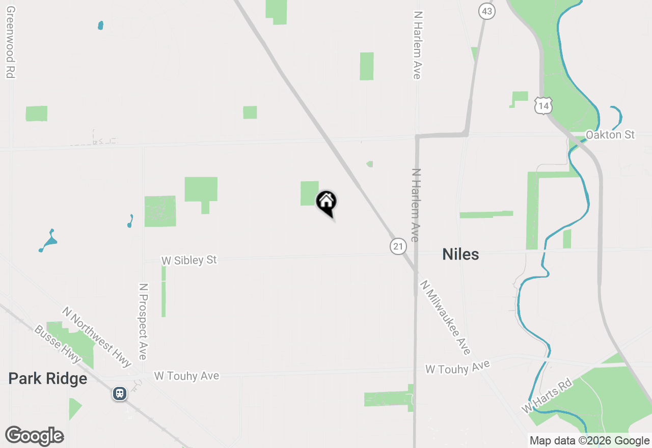 Map of 7504 W Jonquil Terrace, Niles, IL 60714