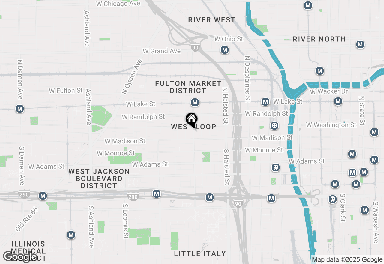 Map of 22 N Morgan Street #211, Chicago, IL 60607