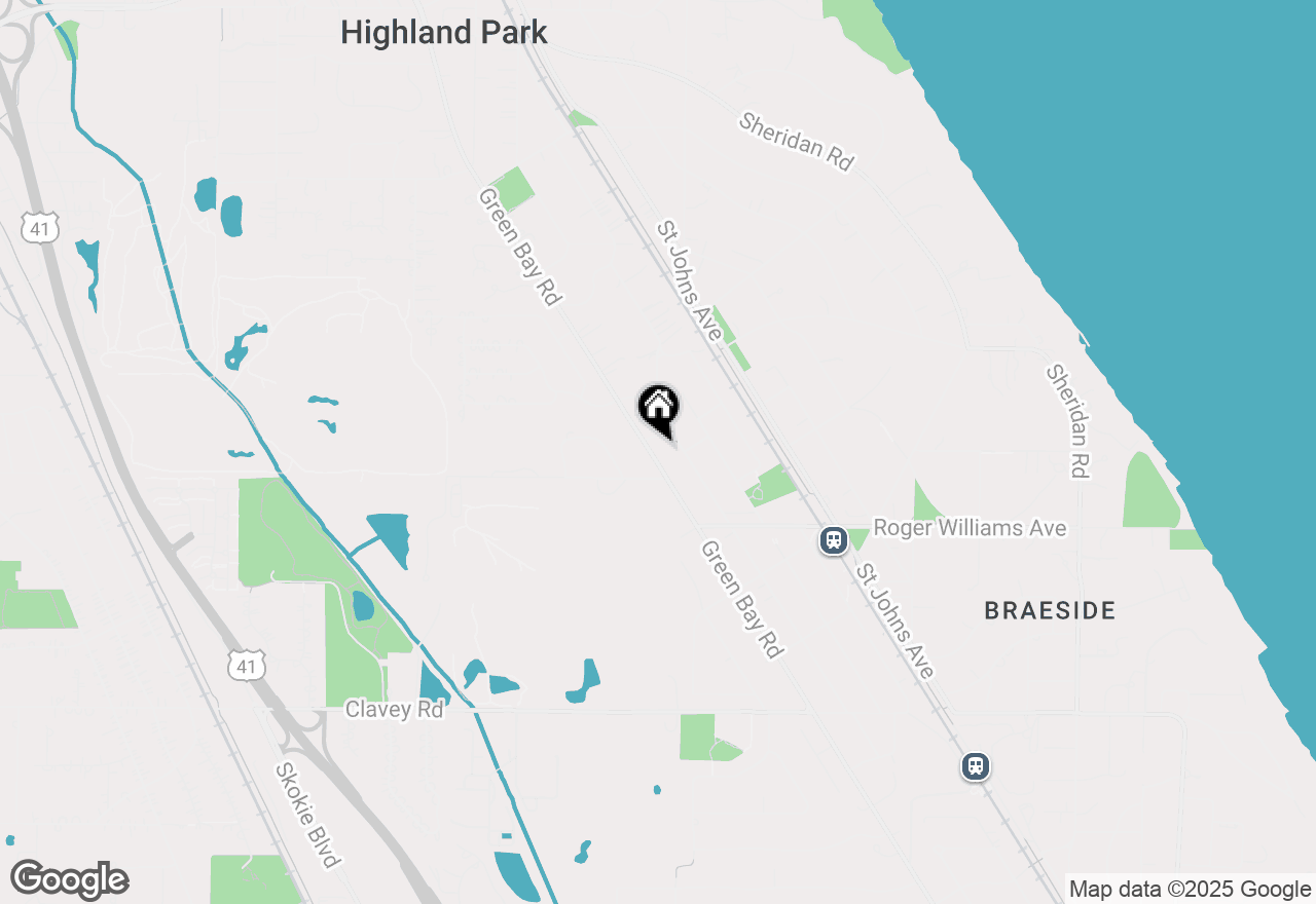 Map of 845 Green Bay Road, Highland Park, IL 60035