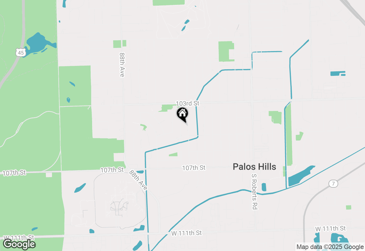 Map of 10427 S Alta Drive, Palos Hills, IL 60465