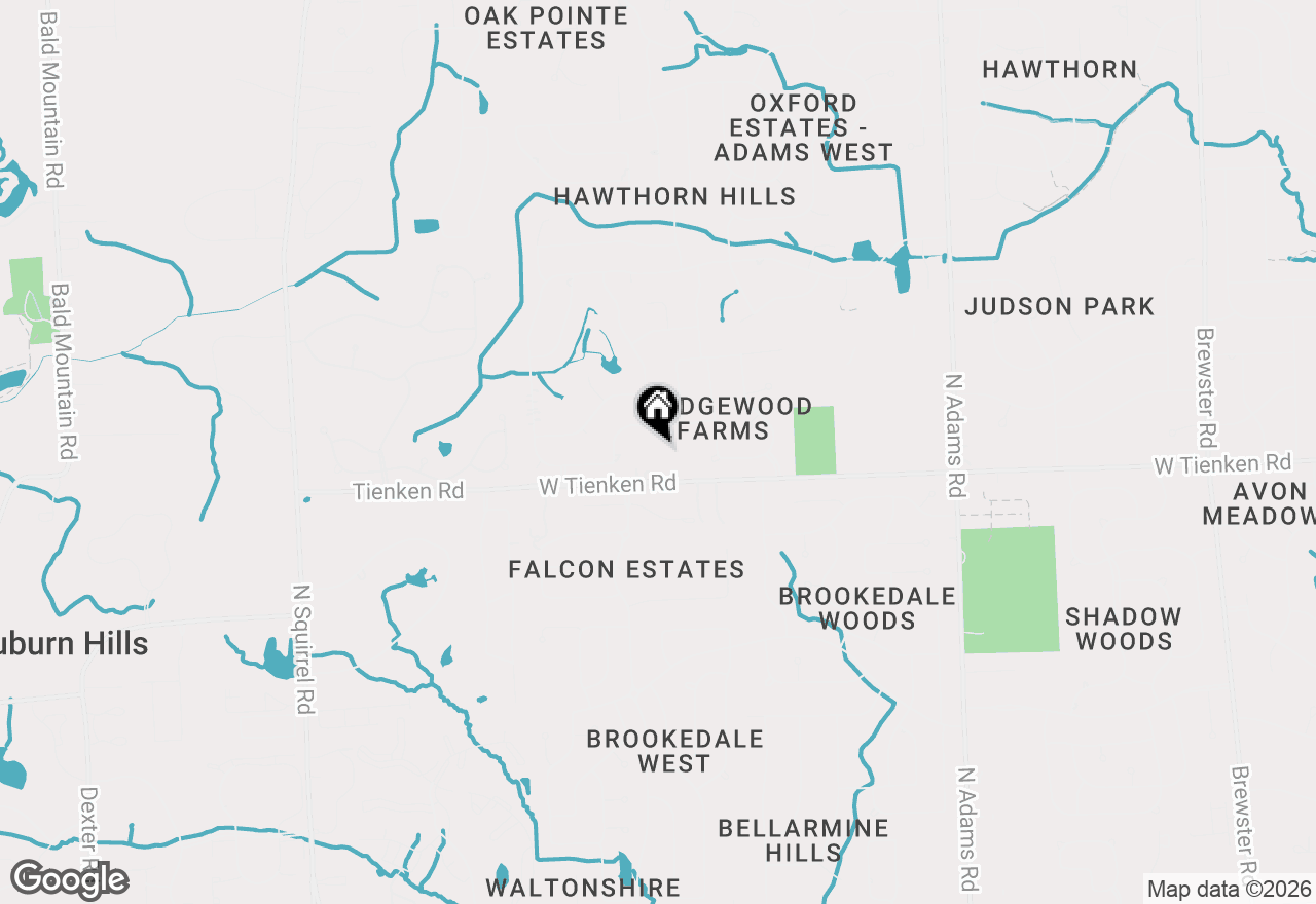 Map of 3648 W Tienken Road, Rochester Hills, MI 48306