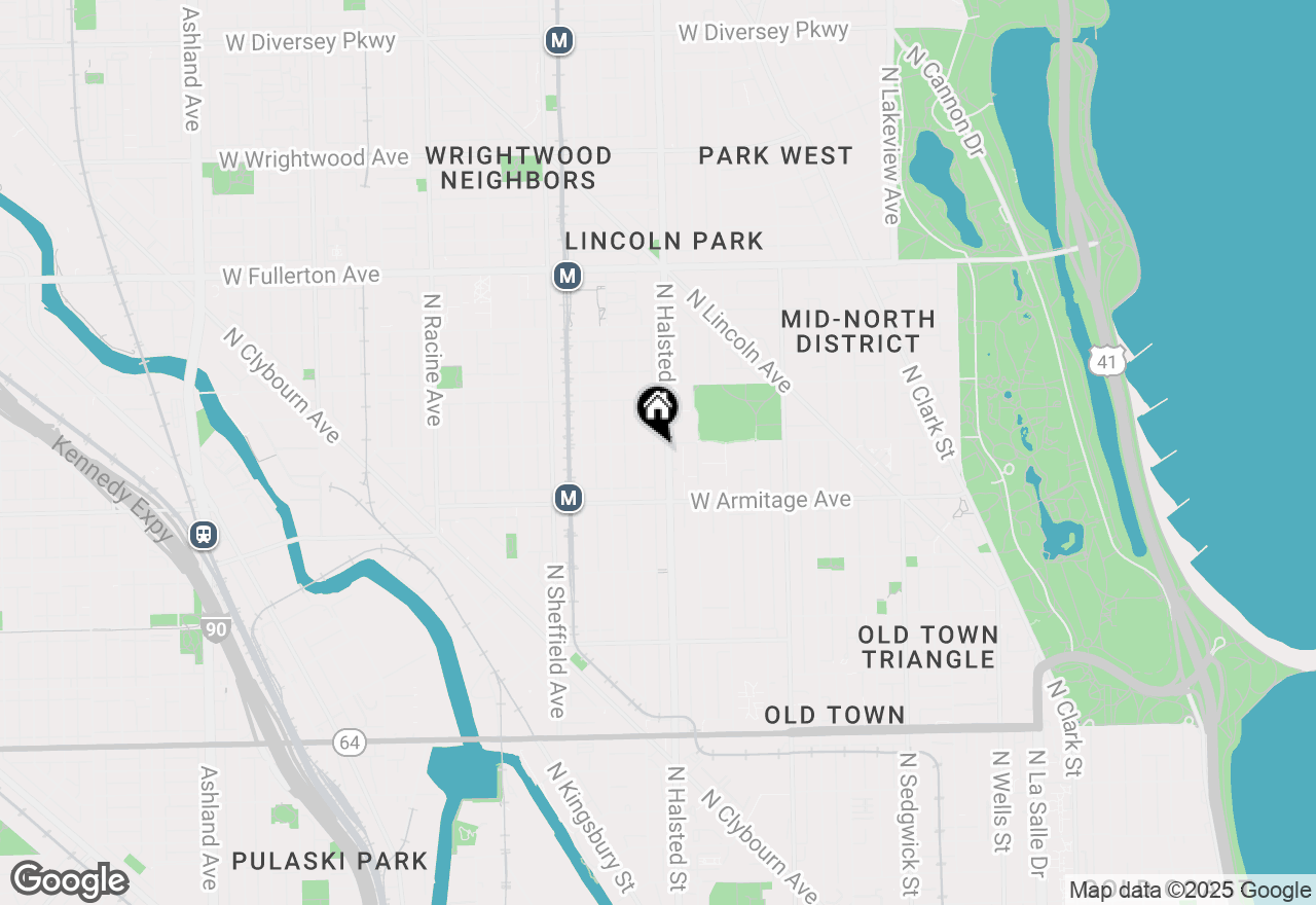 Map of 2052 N Halsted Street #1F, Chicago, IL 60614