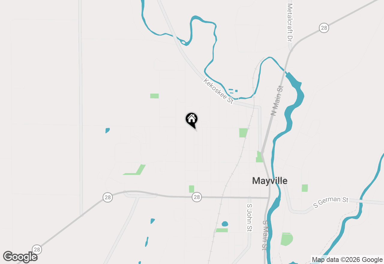 Map of 345 Wisconsin St, Mayville, WI 53050