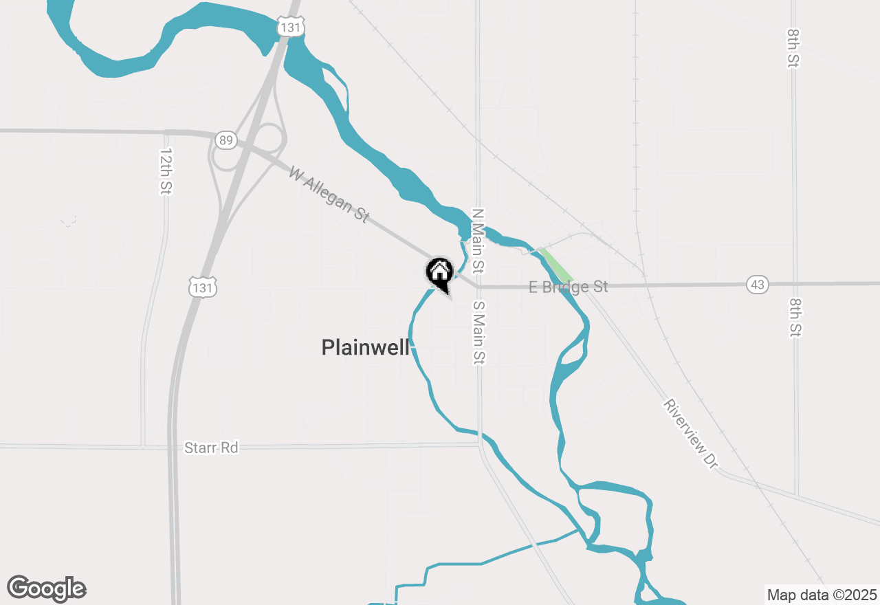 Map of 216 W Chart Street, Plainwell, MI 49080