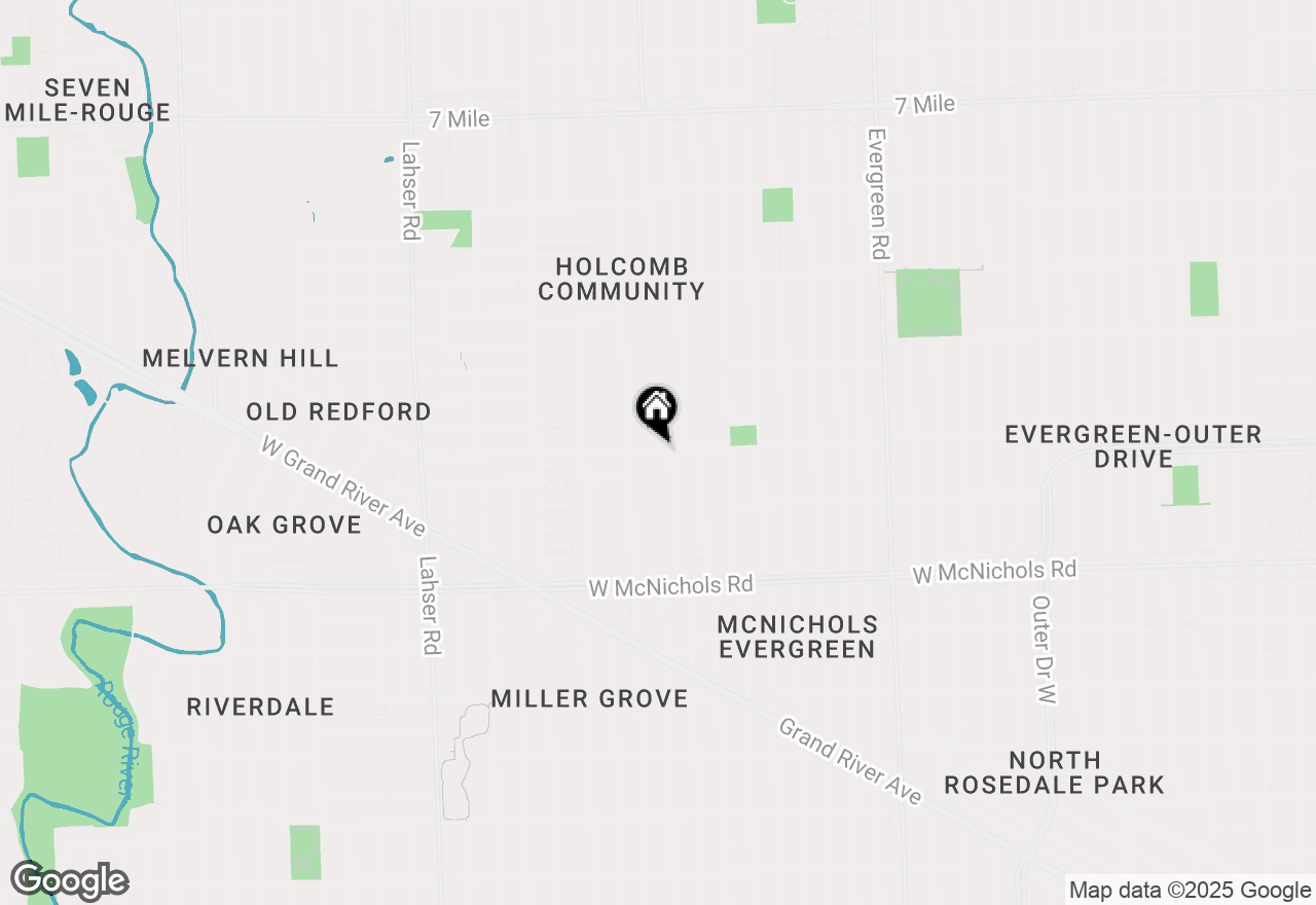 Map of 20821 Santa Clara, Detroit, MI 48219