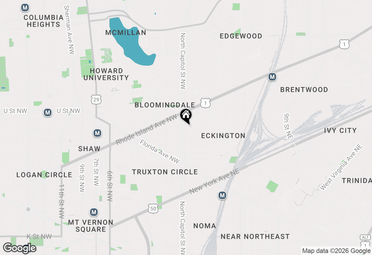 Map of 1831 North Capitol Street Ne, Washington, DC 20002