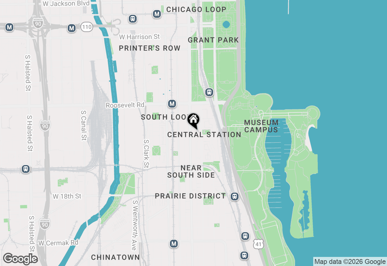 Map of 100 E 14th Street #1209, Chicago, IL 60605