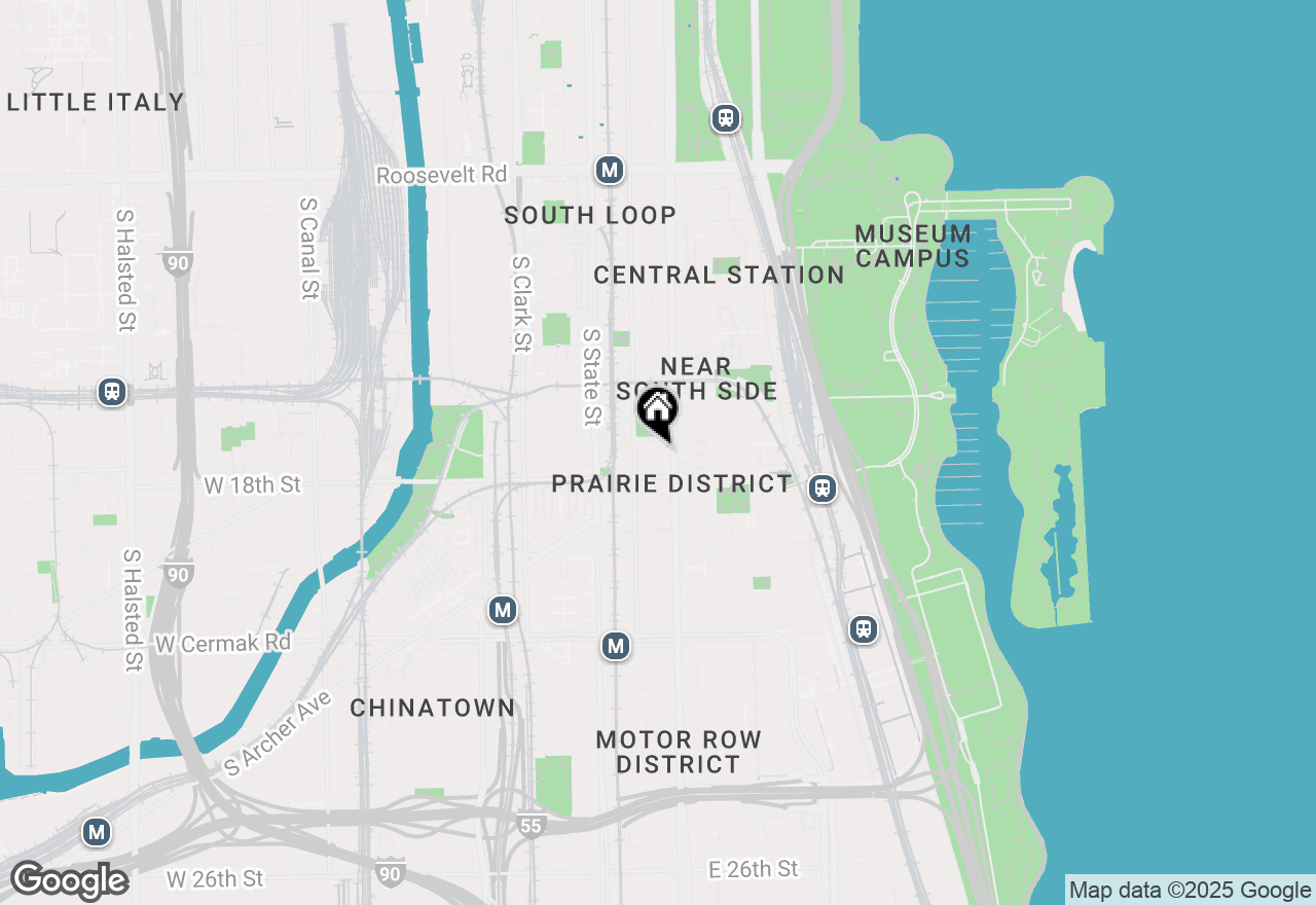 Map of 1720 S Michigan Avenue #3002, Chicago, IL 60616