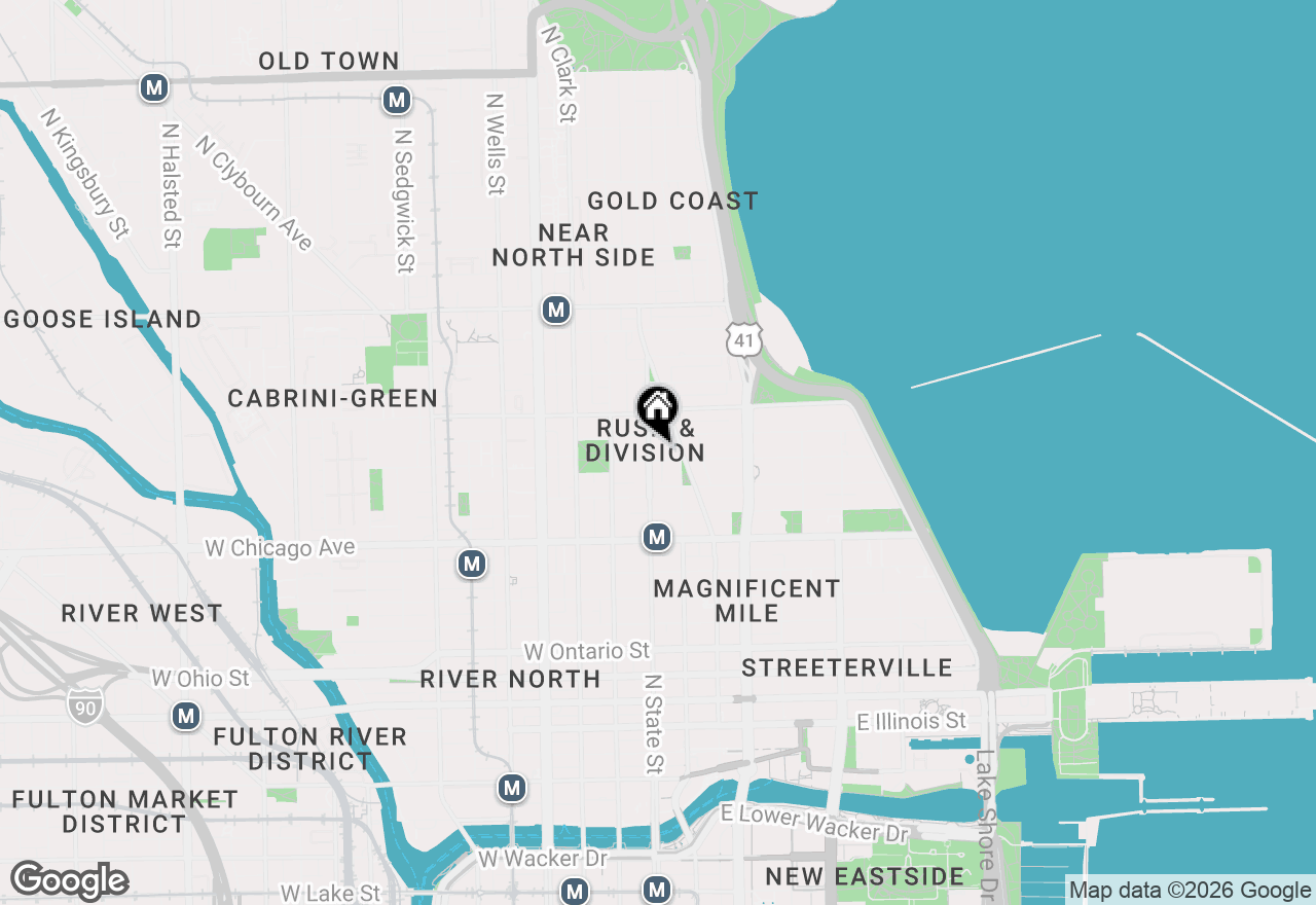 Map of 10 E Delaware Place #14A, Chicago, IL 60611