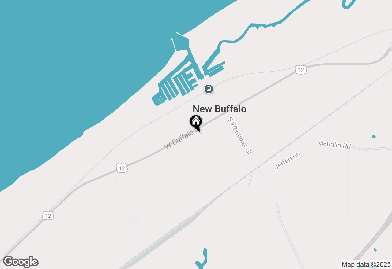 Map of 14 S Mayhew Street, New Buffalo, MI 49117