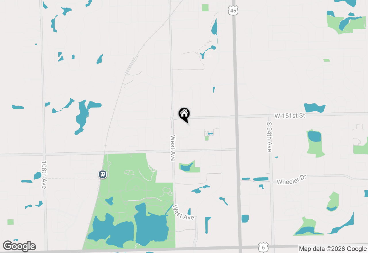 Map of 9960 Franchesca Court #1D, Orland Park, IL 60462