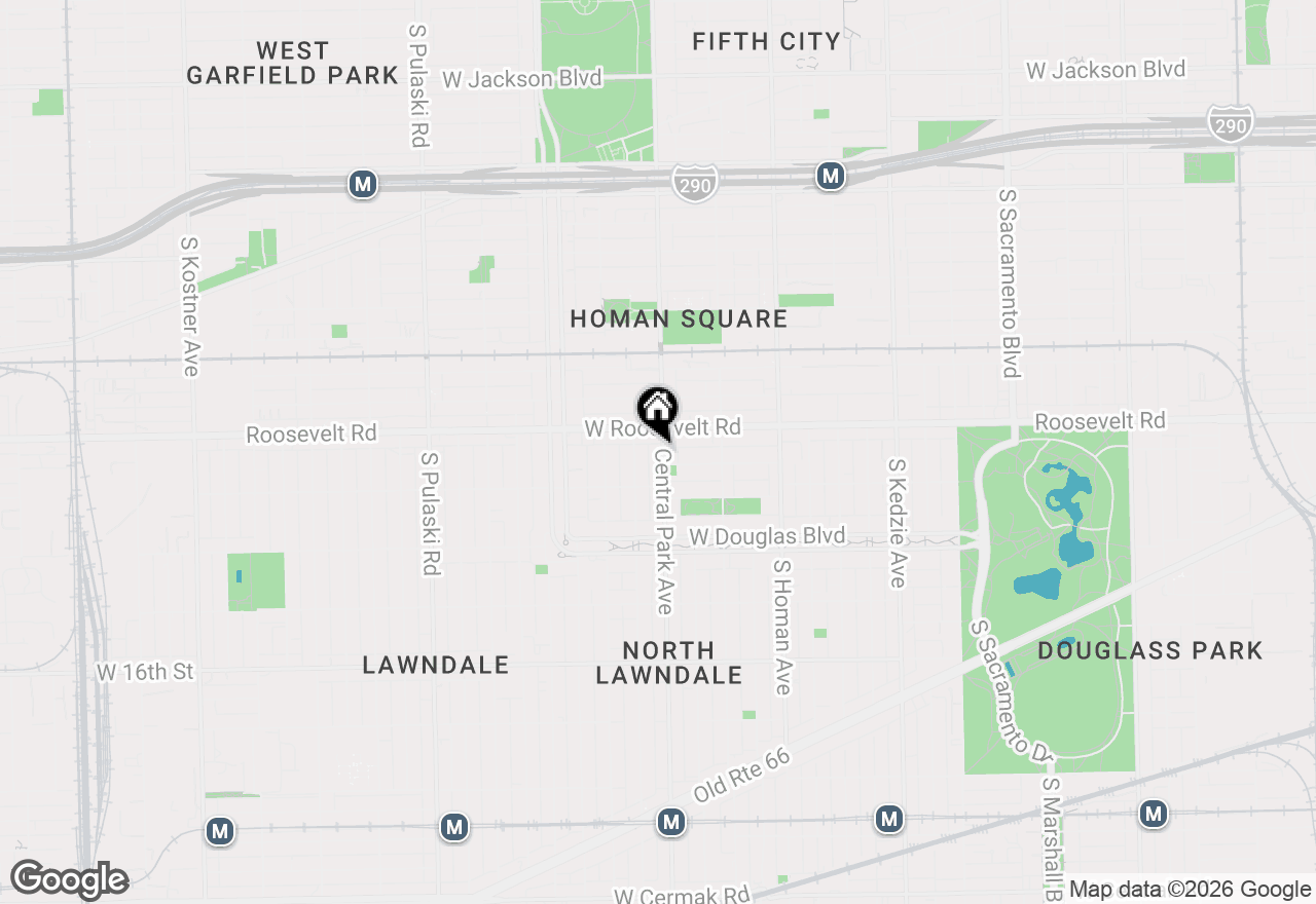 Map of 1222 S Central Park Avenue, Chicago, IL 60623