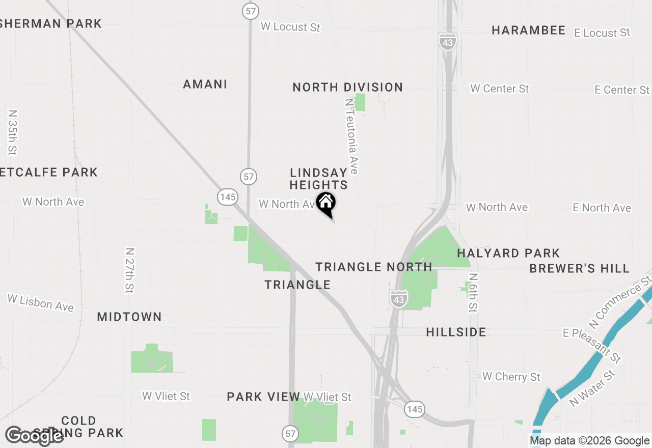 Map of 2210 N 15th St, Milwaukee, WI 53205