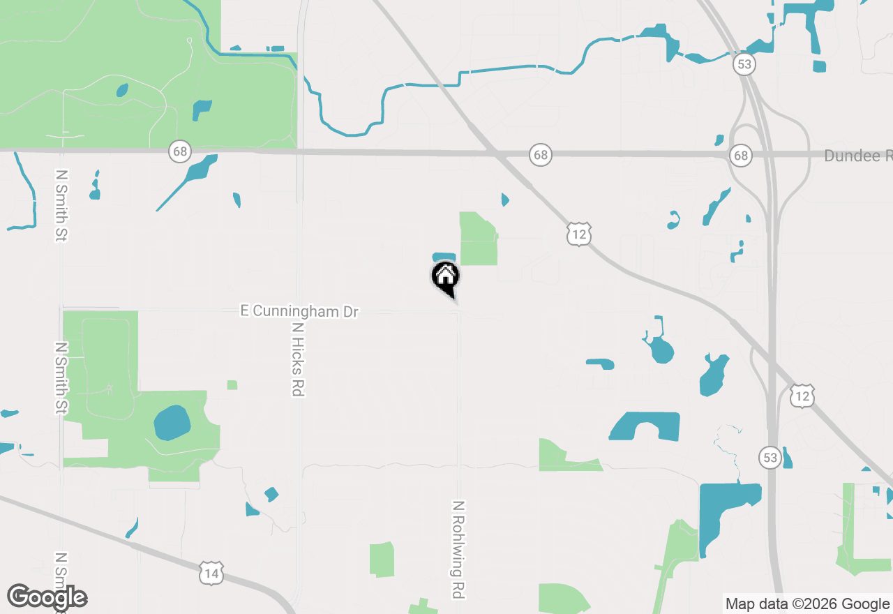 Map of 750 E Cunningham Drive, Palatine, IL 60074