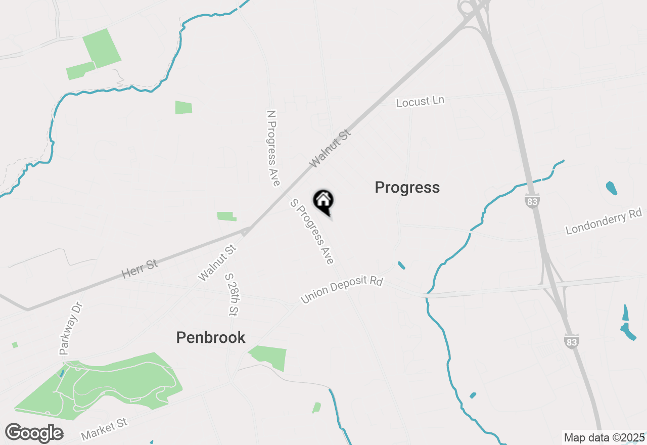 Map of 213 Redwood Street, Harrisburg, PA 17109