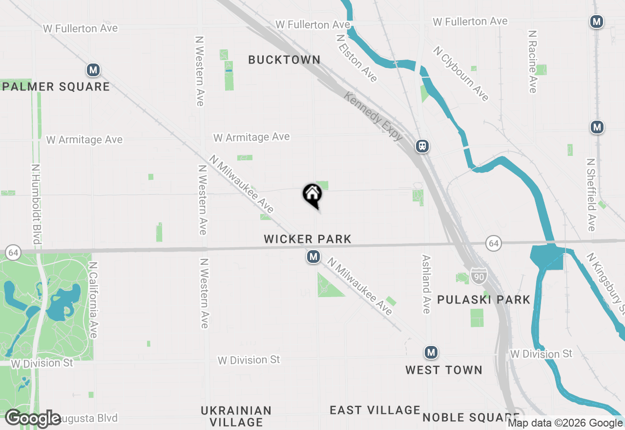 Map of 1704 N Damen Avenue, Chicago, IL 60647