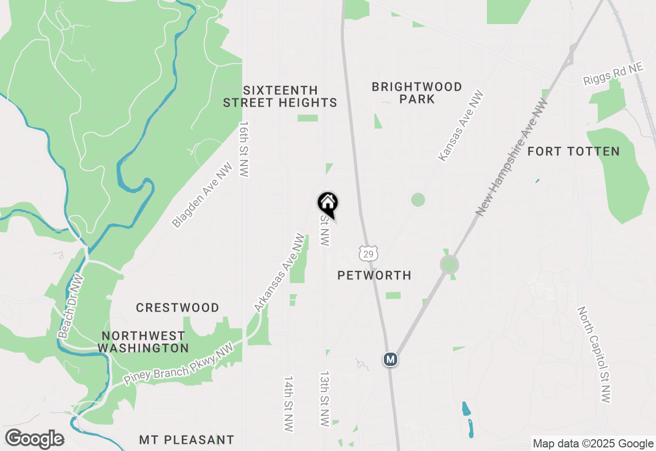 Map of 4524 Iowa Avenue Nw, Washington, DC 20011