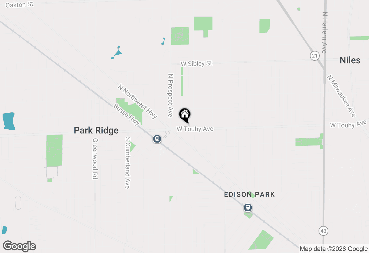 Map of 324 W Touhy Avenue, Park Ridge, IL 60068
