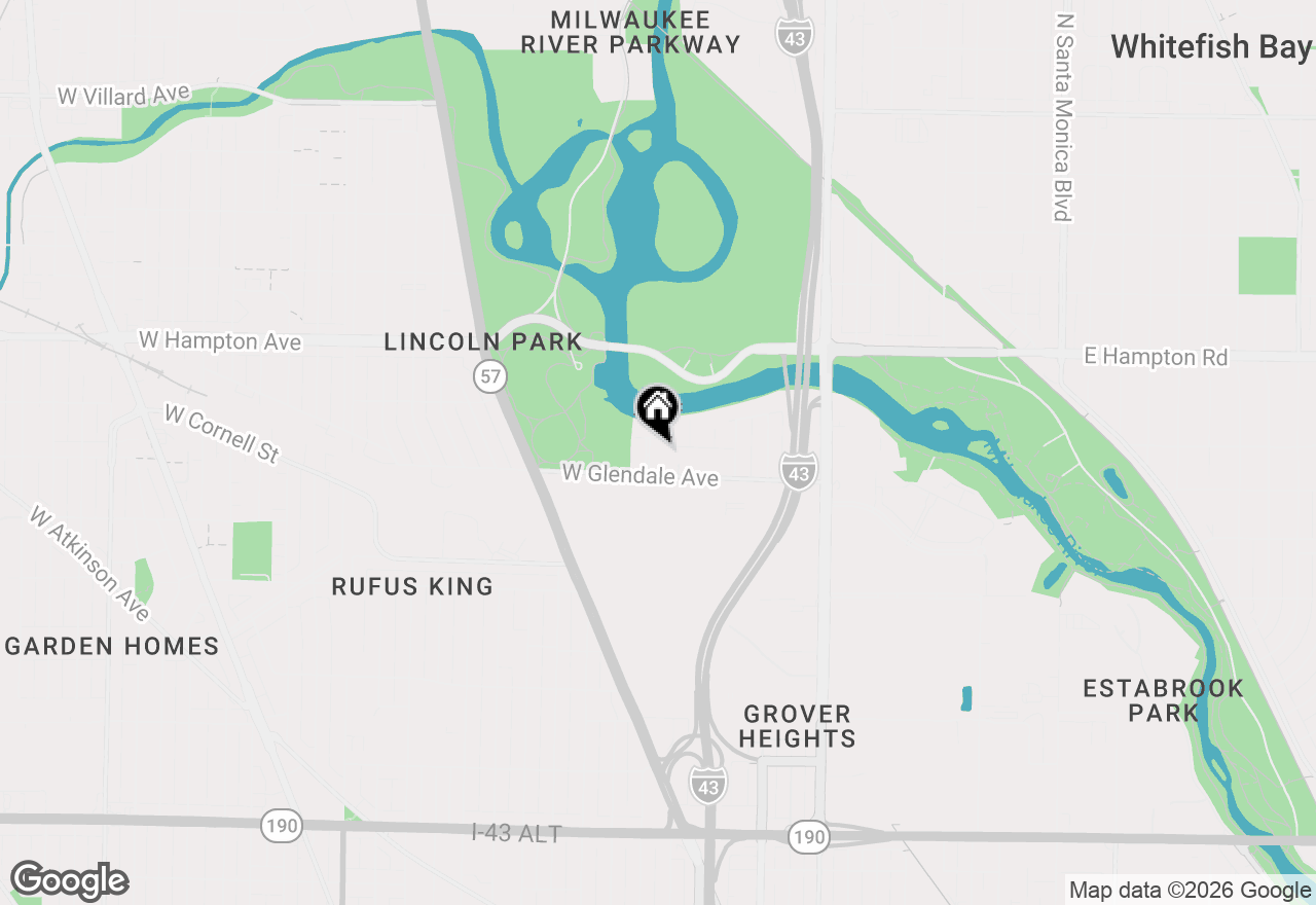 Map of 4626 N River Park Blvd, Milwaukee, WI 53209