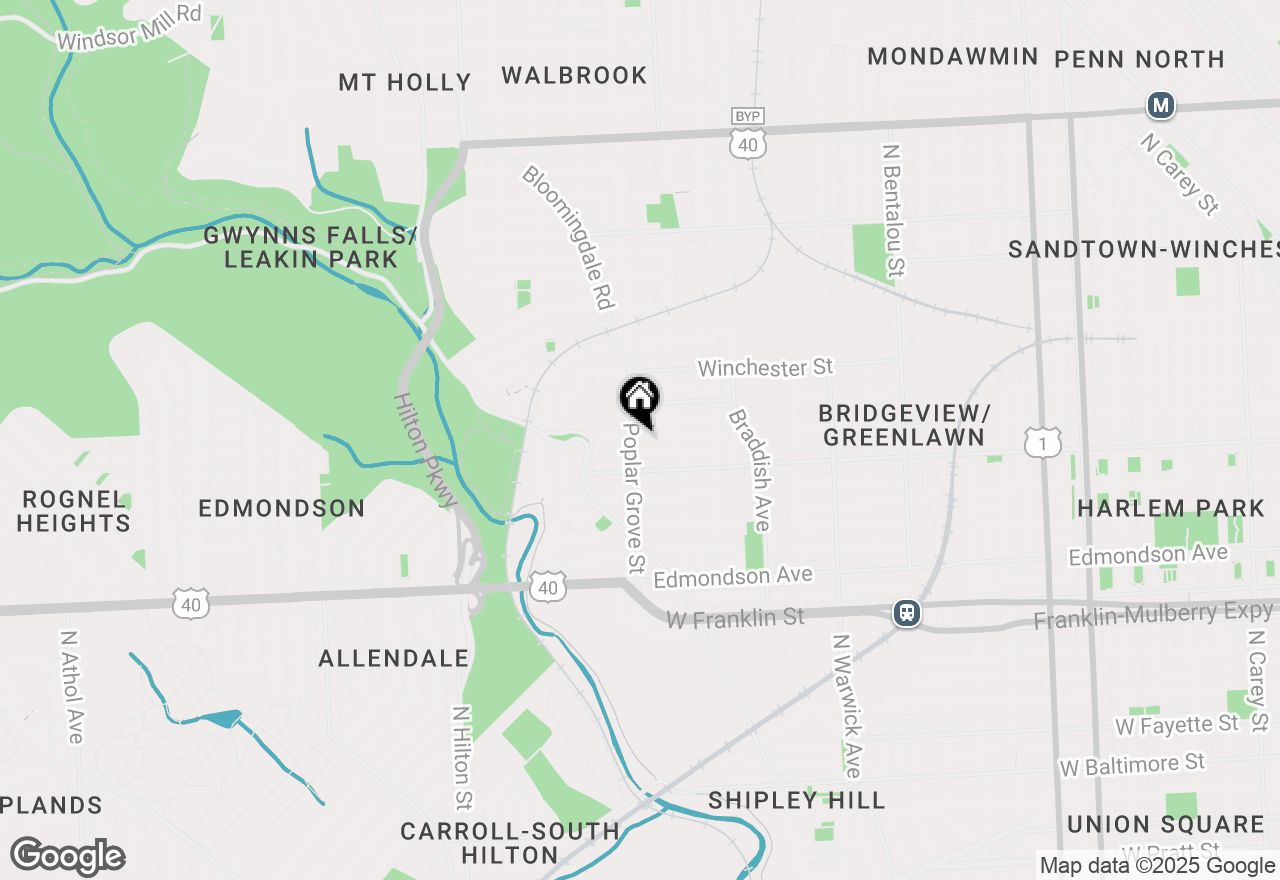 Map of 931 Poplar Grove Street, Baltimore, MD 21216