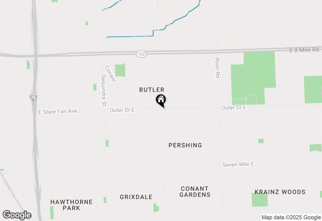 Map of 1872 E Outer Drive #51, Detroit, MI 48234