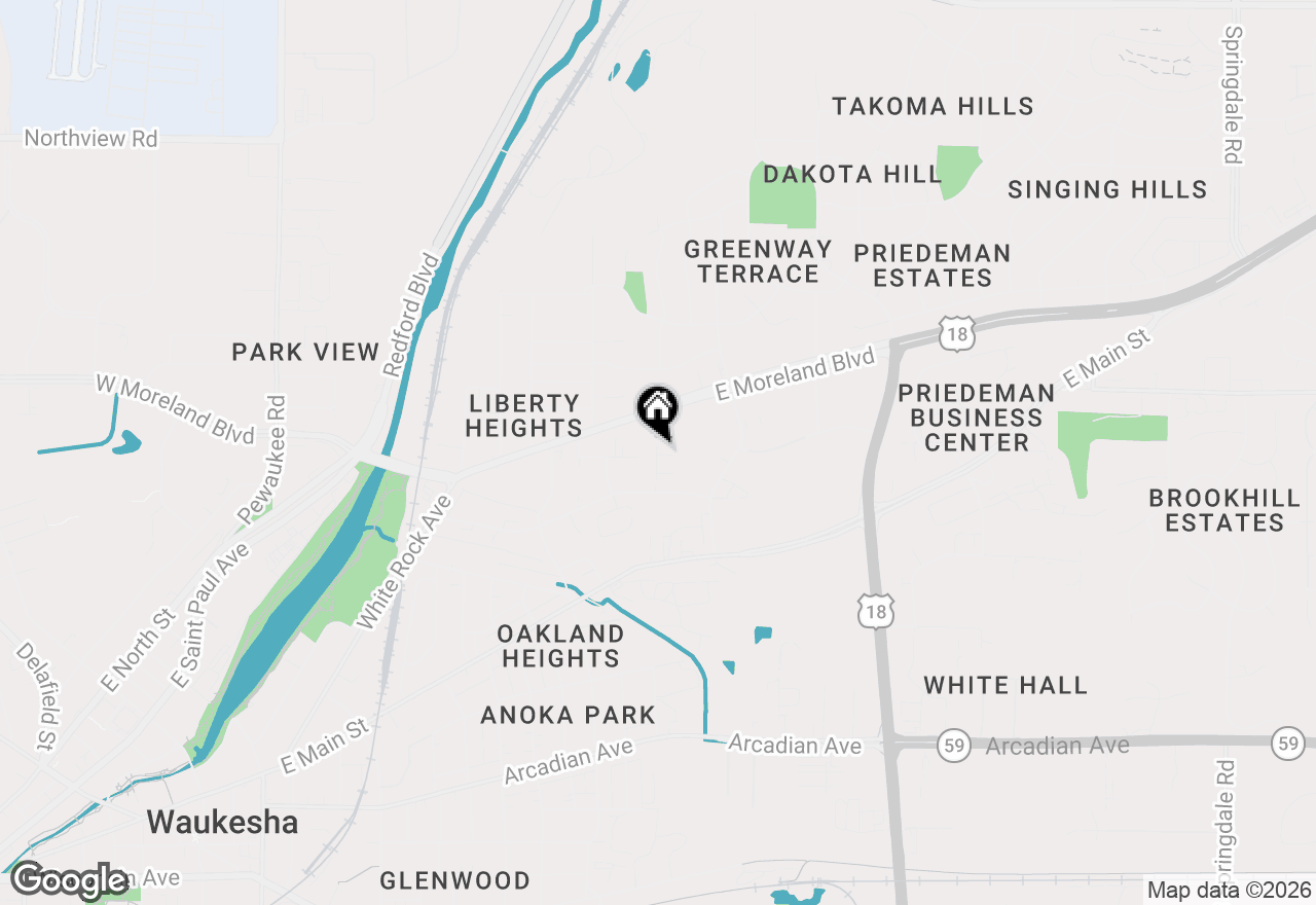 Map of 1422 Niagara St #204, Waukesha, WI 53186