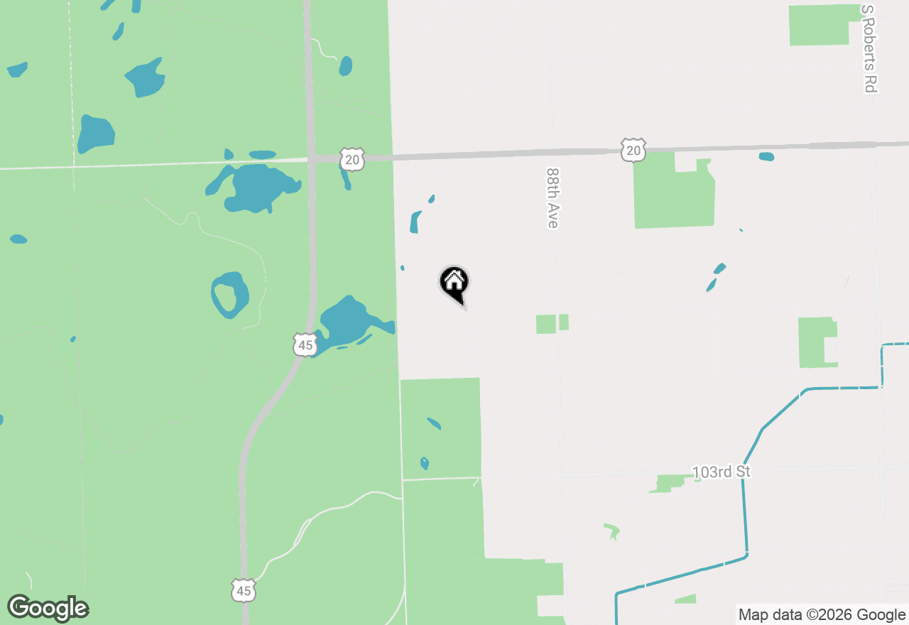 Map of 9019 W Sierra Lane, Palos Hills, IL 60465