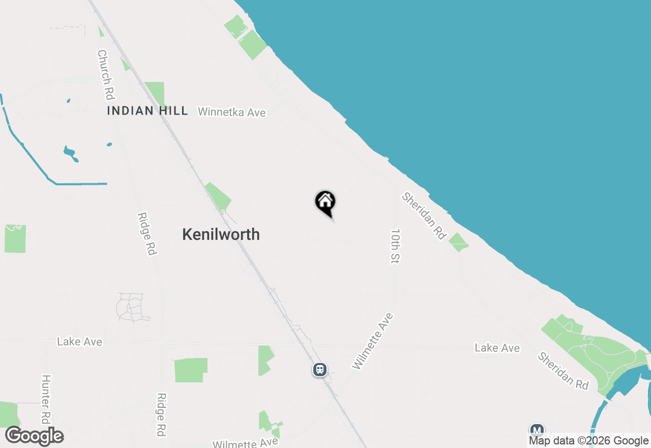 Map of 260 Oxford Road, Kenilworth, IL 60043