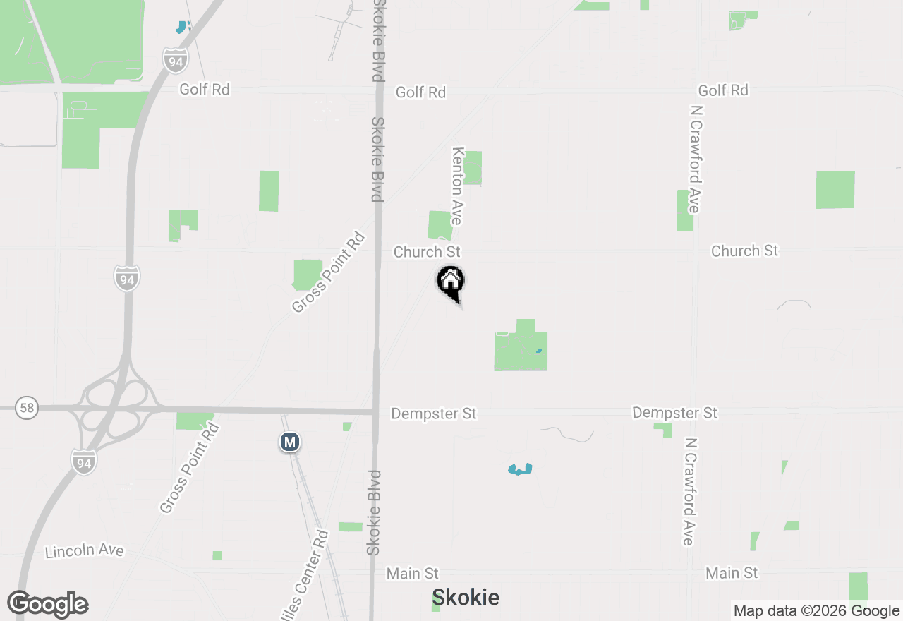Map of 9030 Kenton Avenue, Skokie, IL 60076