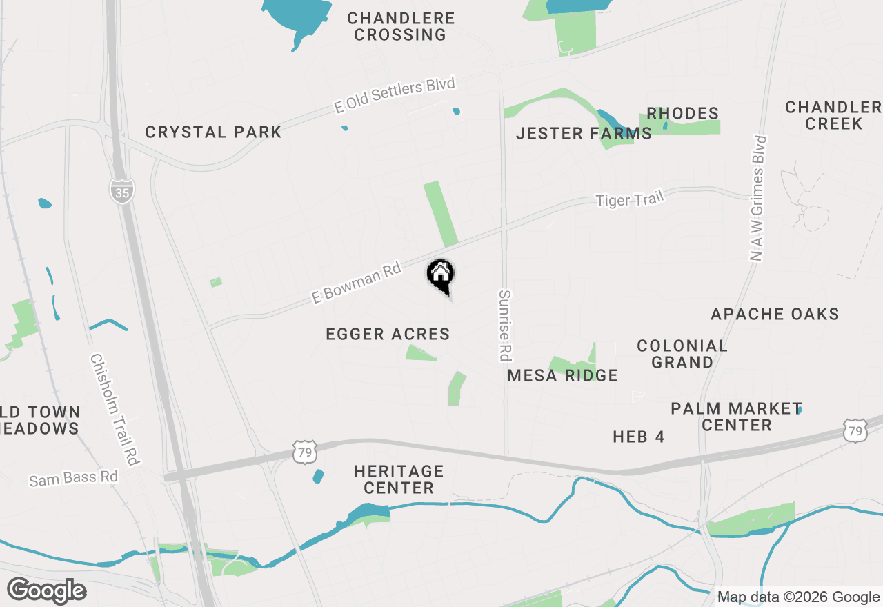 Map of 1708 W Mesa Park Dr, Round Rock, TX 78664