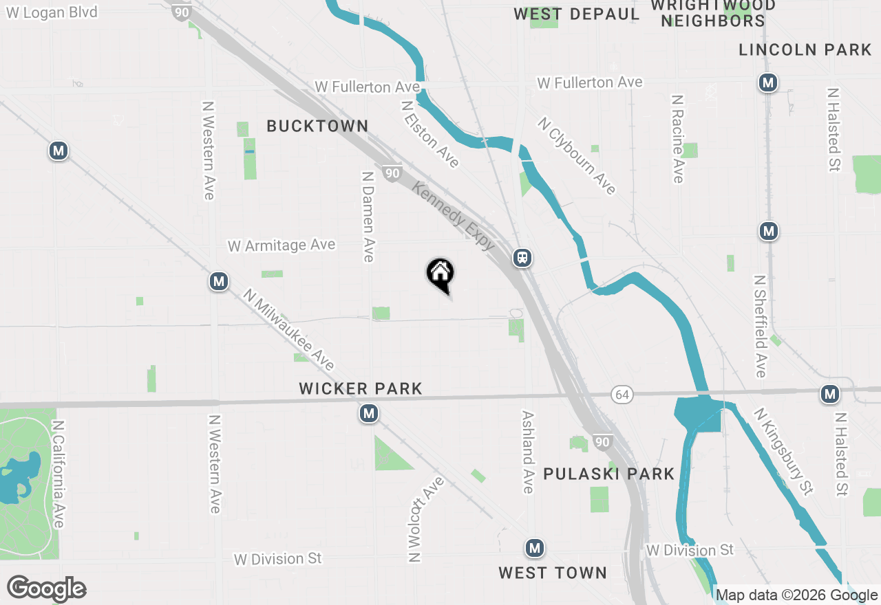 Map of 1824 N Wood Street, Chicago, IL 60622