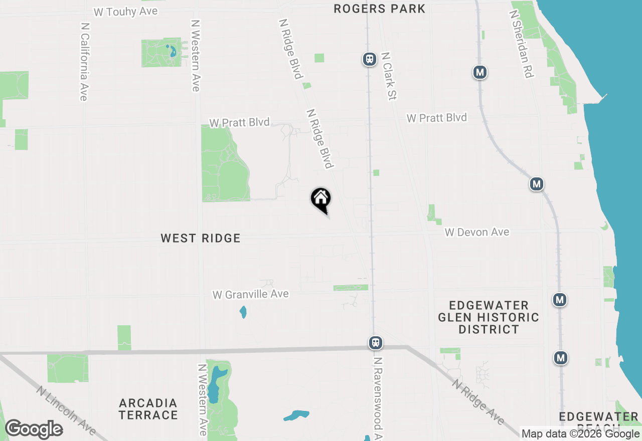 Map of 6421 N Damen Avenue #2W, Chicago, IL 60645