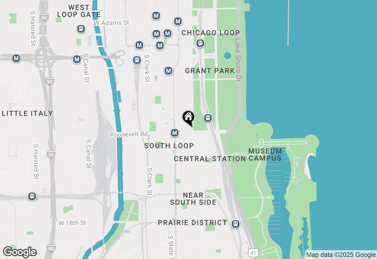 Map of 1160 S Michigan Avenue #1606, Chicago, IL 60605
