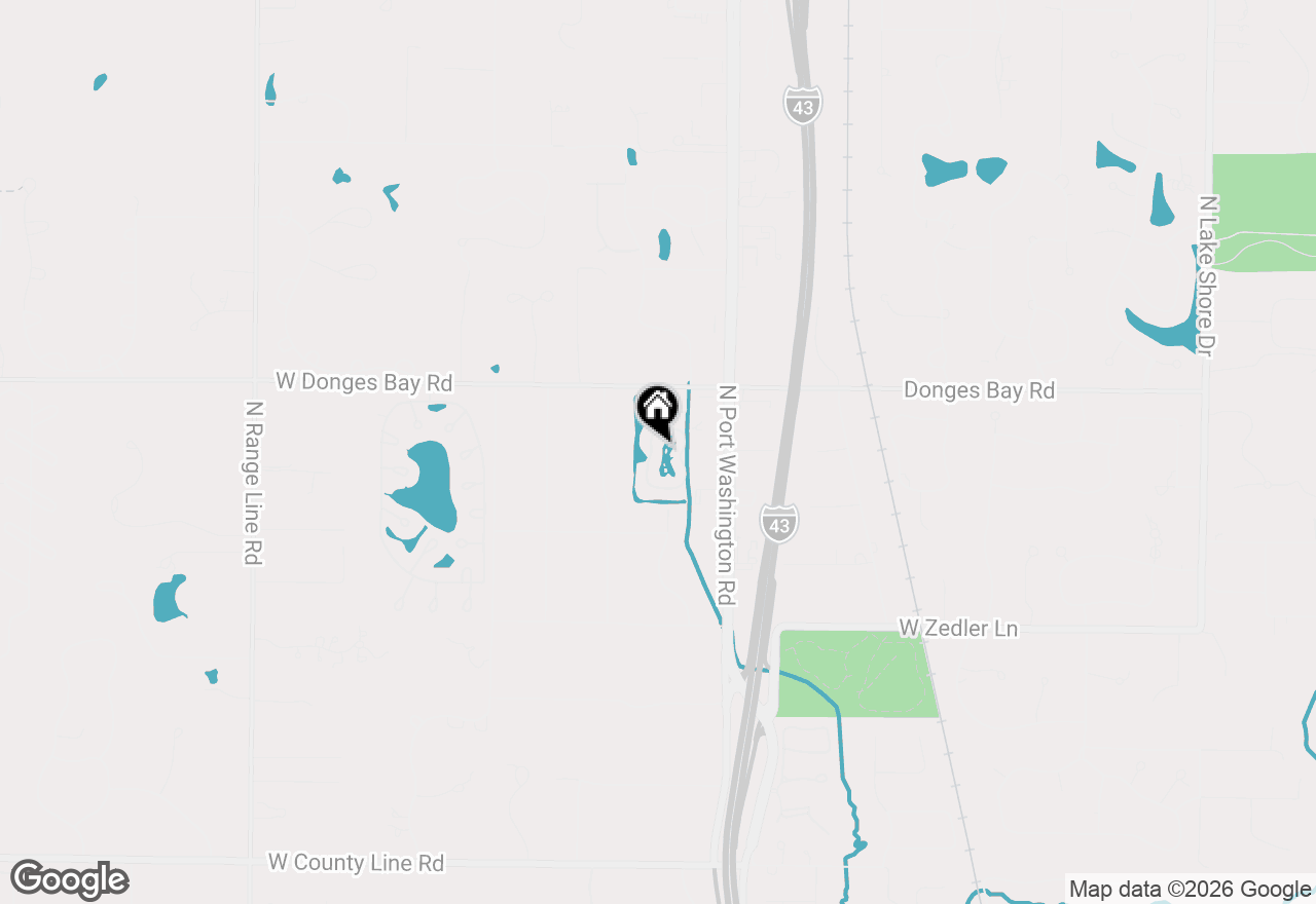 Map of 10240 N Westport Cir, Mequon, WI 53092