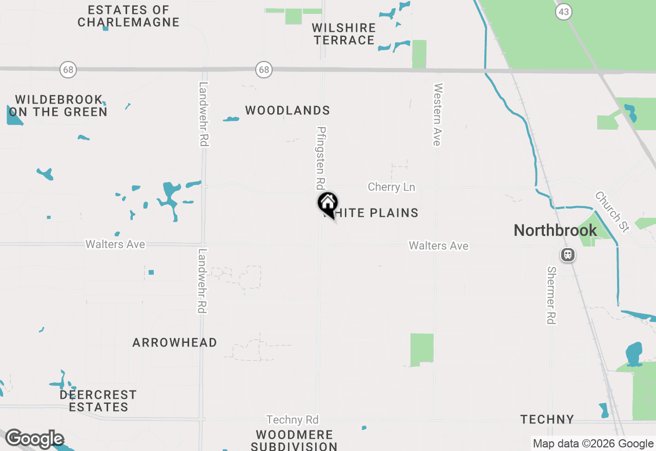 Map of 1331 Pfingsten Road, Northbrook, IL 60062