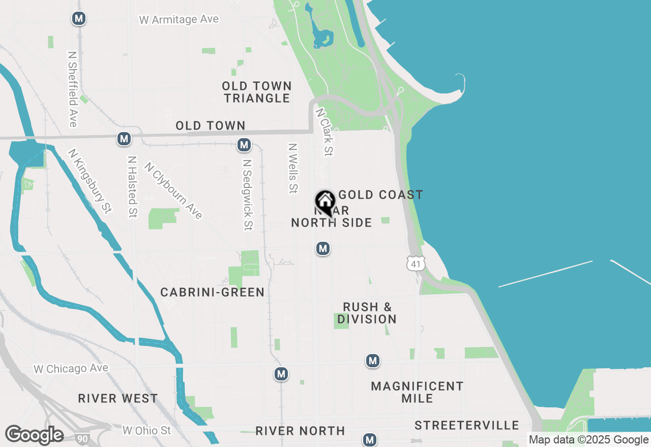 Map of 1255 N Sandburg Terrace #2707E, Chicago, IL 60610