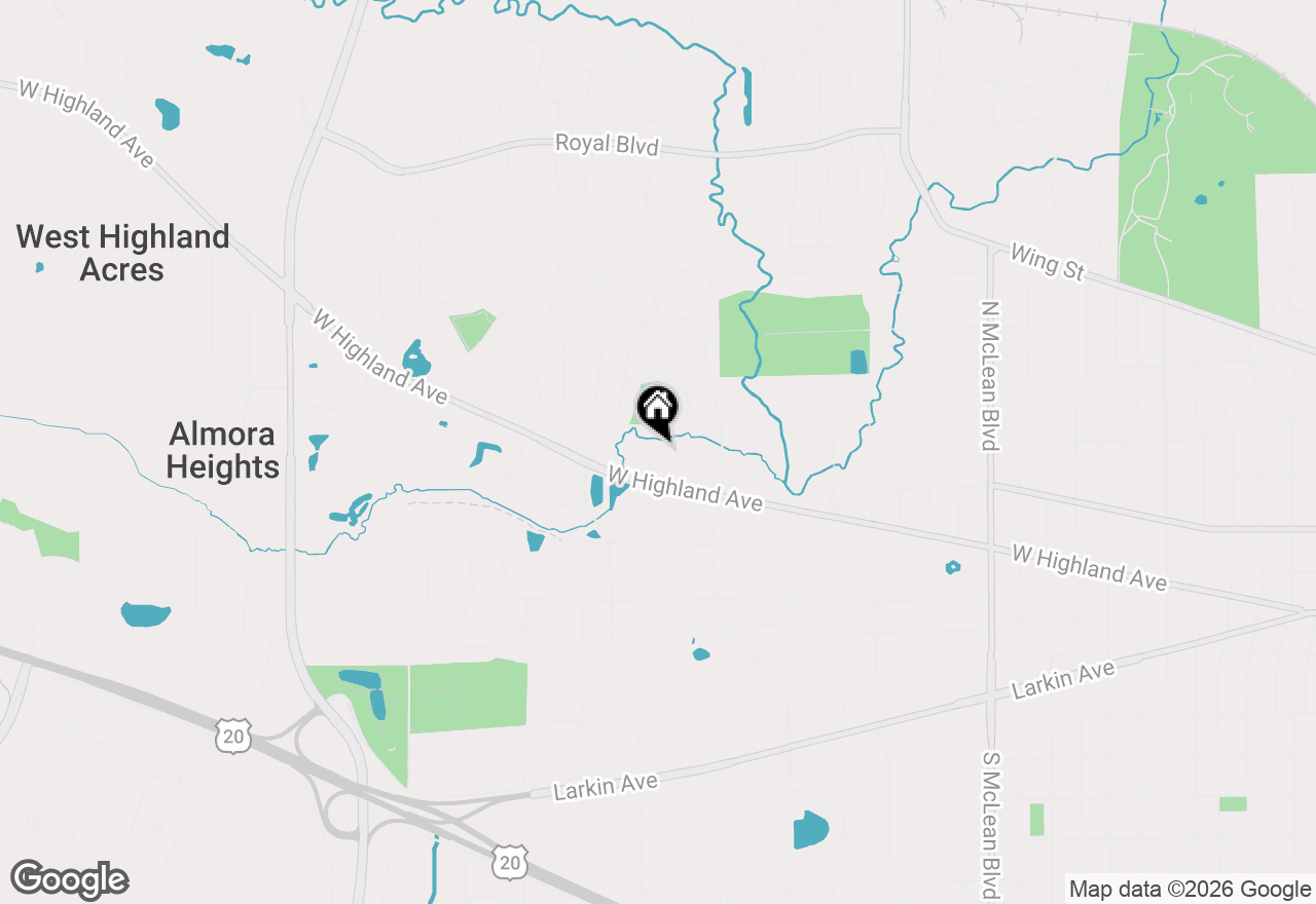 Map of 1975 Sandy Creek Drive, Elgin, IL 60123
