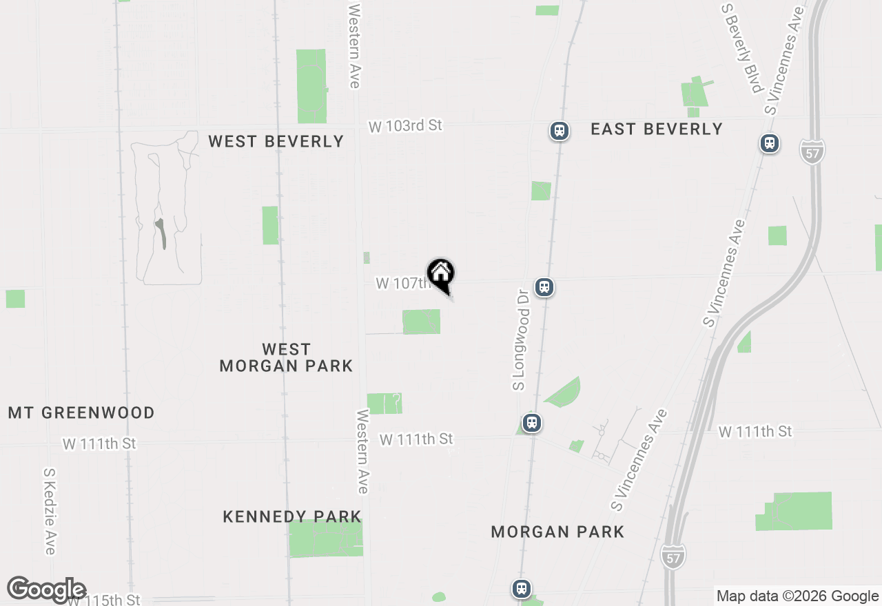 Map of 2152 W 107th Place, Chicago, IL 60643