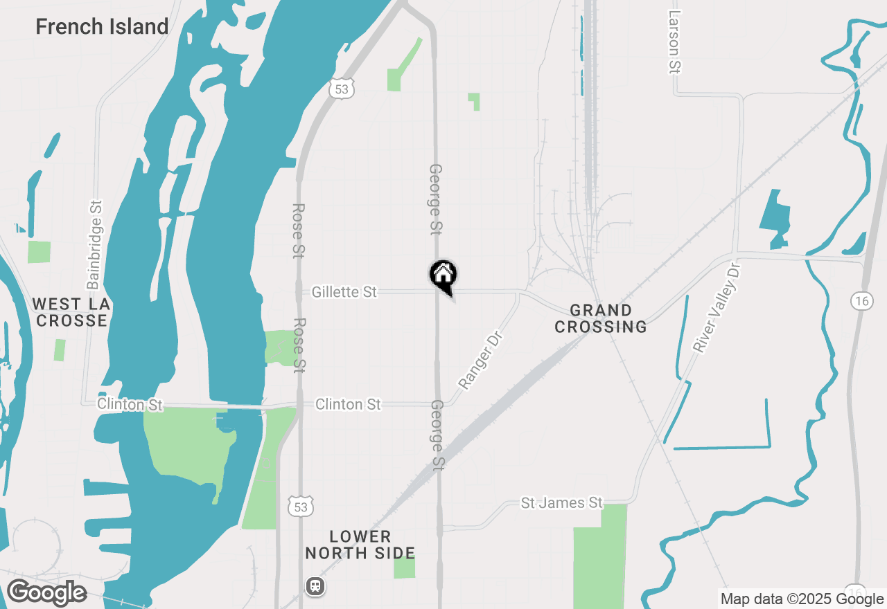 Map of 1536 George St, La Crosse, WI 54603