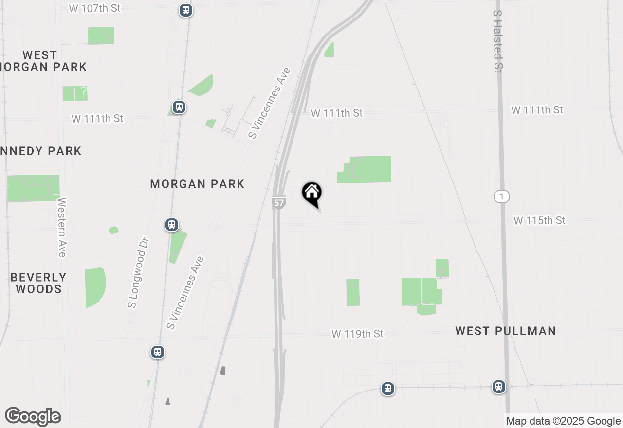 Map of 1459 W 114th Place, Chicago, IL 60643