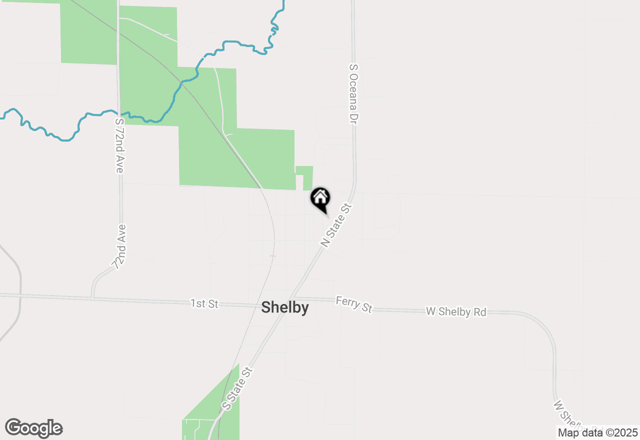 Map of 109 E 5th Street, Shelby, MI 49455