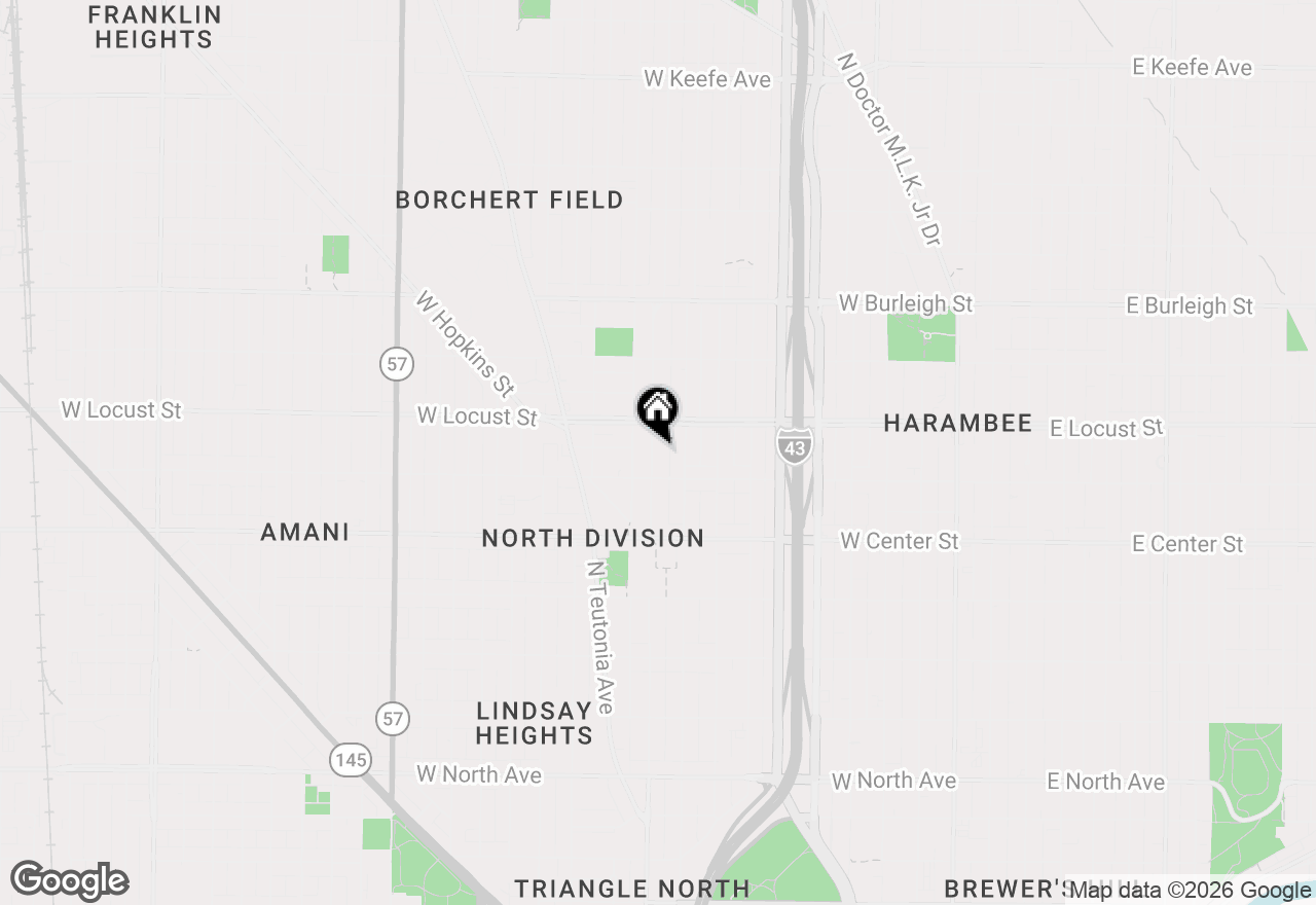 Map of 2832 N 12th St #A, Milwaukee, WI 53206