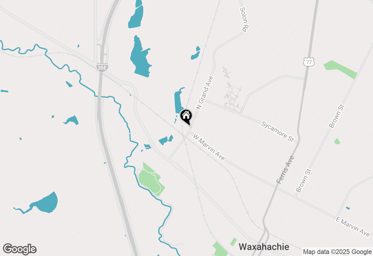 Map of 403 N Grand Avenue, Waxahachie, TX 75165